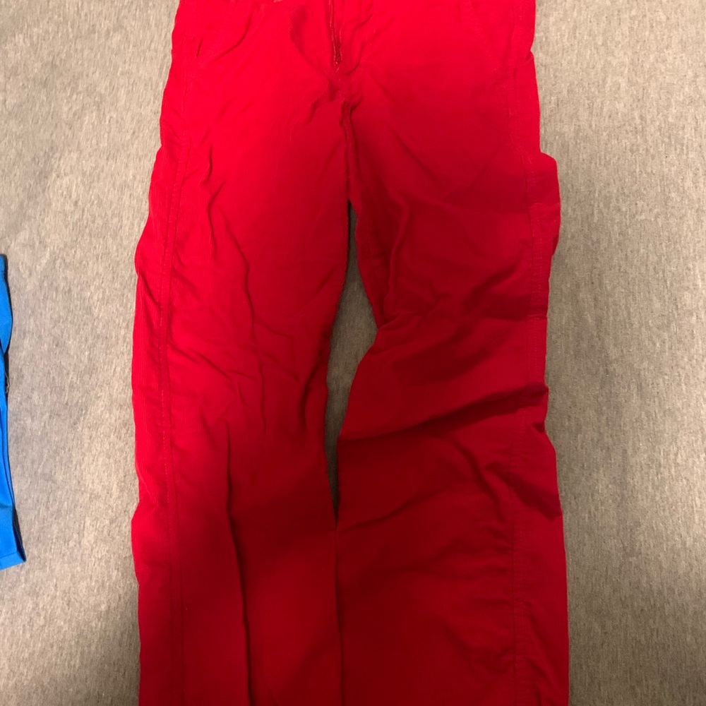Red corduroy pants